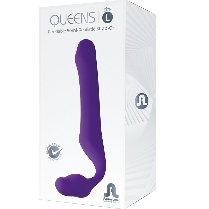 ADRIEN LASTIC - QUEENS STRAP-ON FLESSIBILE VIOLA TAGLIA L