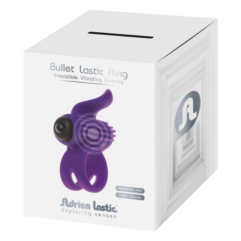 ADRIEN LASTIC - ANELLO VIBRATORE BULLET LASTIC VIOLA