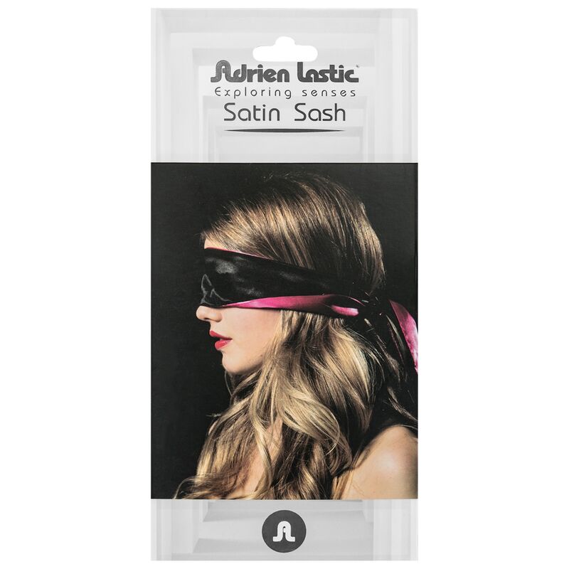 ADRIEN LASTIC - BENDA REVERSIBILE SATINATA ROSA/NERO