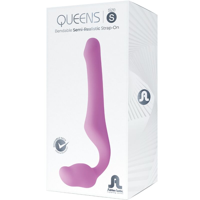 ADRIEN LASTIC - QUEENS STRAP-ON FLESSIBILE ROSA TAGLIA S