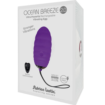 ADRIEN LASTIC - OCEAN BREEZE 2.0 UOVO VIBRANTE RICARICABILE TELECOMANDO VIOLA