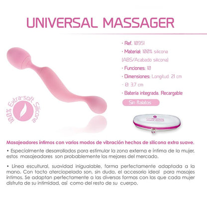 FEMINTIMATE - VIBRATORE IN SILICONE MASSAGGIATORE UNIVERSALE ROSA