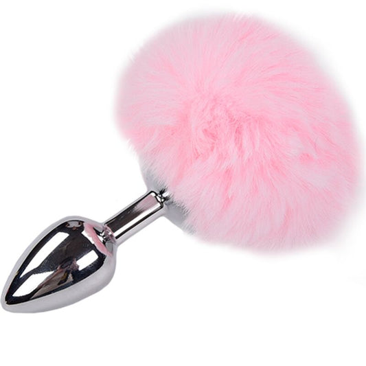 ALIVE - PLUG PIACERE ANALE METALLO LISCIO ROSA FLUFFY TAGLIA L