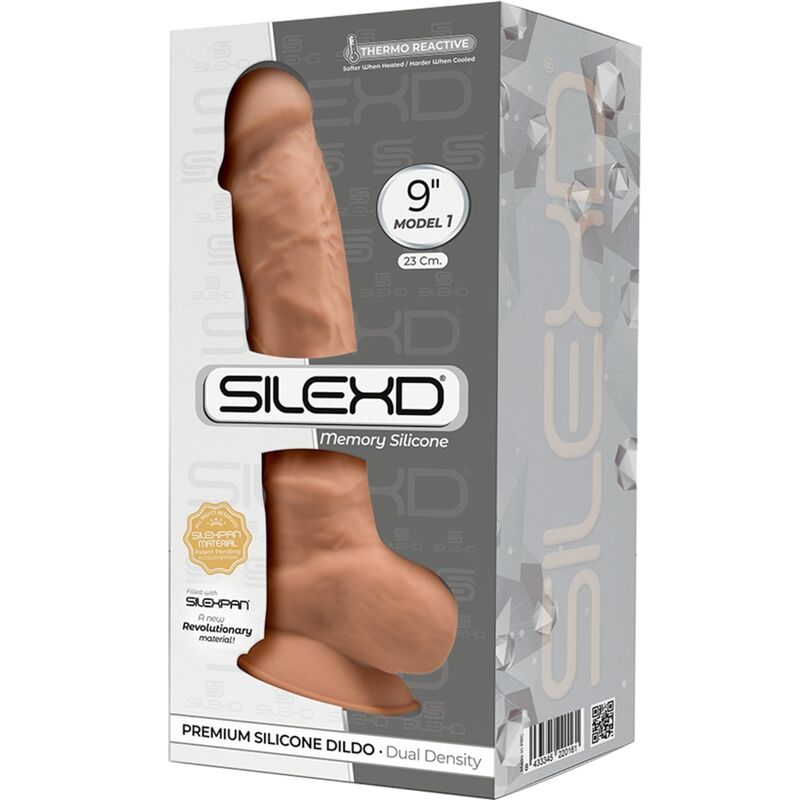 SILEXD - MODELLO 1 PENE REALISTICO PREMIUM SILEXPAN SILICONE CARAMEL 23 CM