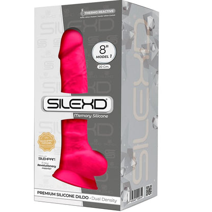 SILEXD - MODELLO 1 PENE REALISTICO PREMIUM SILEXPAN SILICONE FUCSIA 20 CM