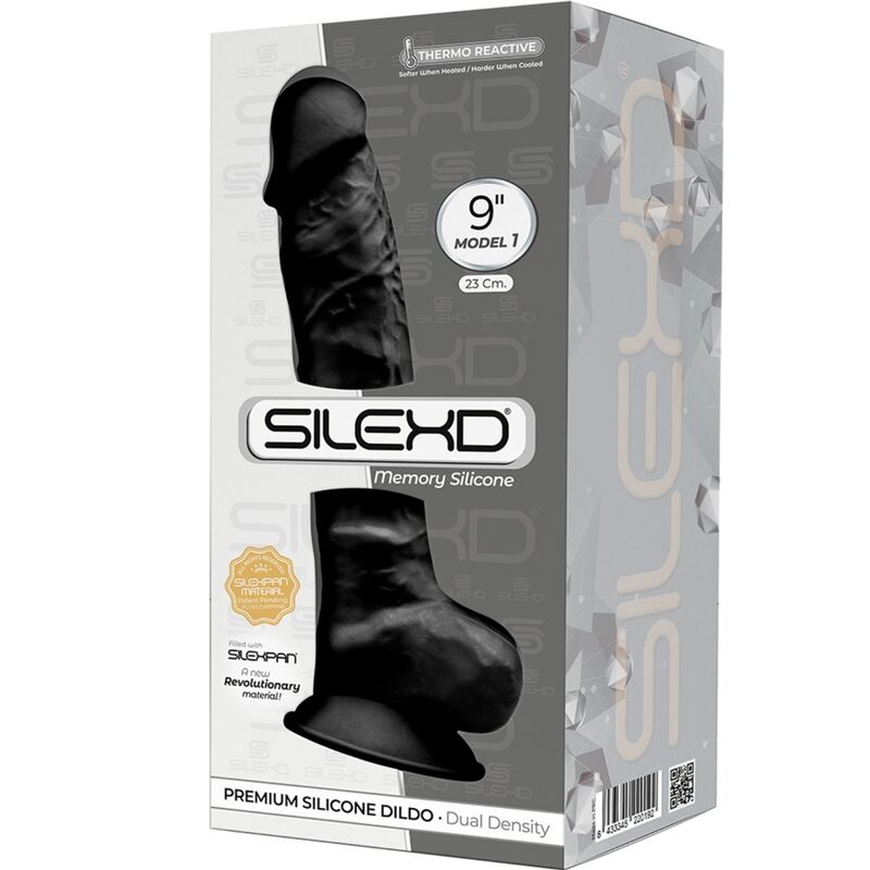 SILEXD - MODELLO 1 PENE REALISTICO PREMIUM SILEXPAN SILICONE NERO 23 CM