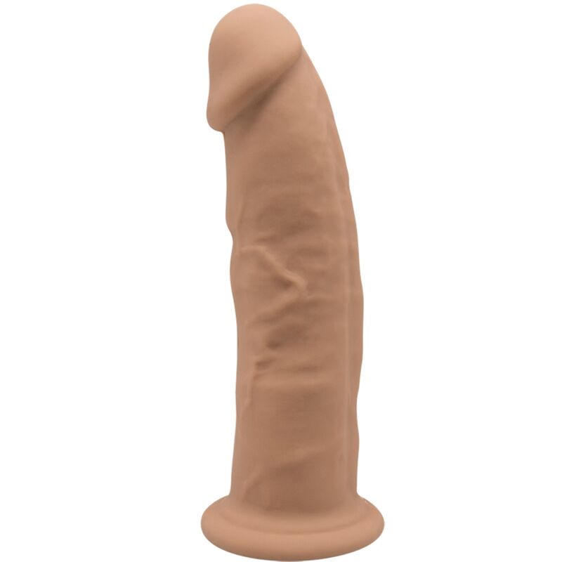 SILEXD - MODELLO 2 PENE REALISTICO PREMIUM SILEXPAN SILICONE CARAMEL 19 CM