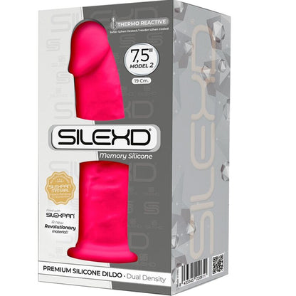 SILEXD - MODELLO 2 PENE REALISTICO PREMIUM SILEXPAN SILICONE FUCSIA 19 CM