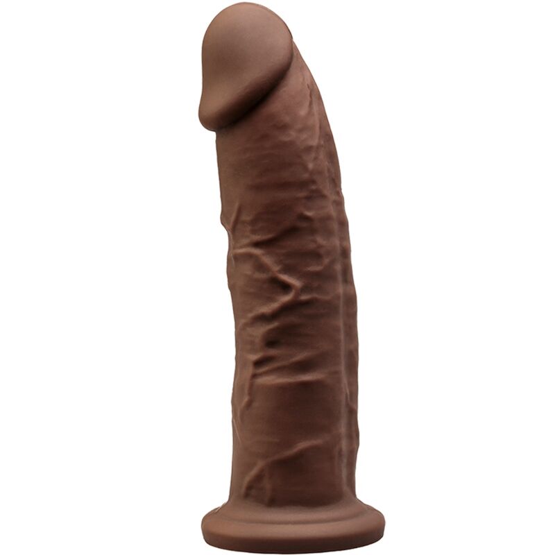 SILEXD - MODELLO 2 PENE REALISTICO PREMIUM SILEXPAN SILICONE MARRONE 19 CM