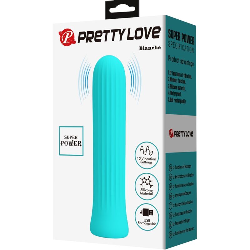 PRETTY LOVE - BLANCHE VIBRATORE STIMOLATORE BLU