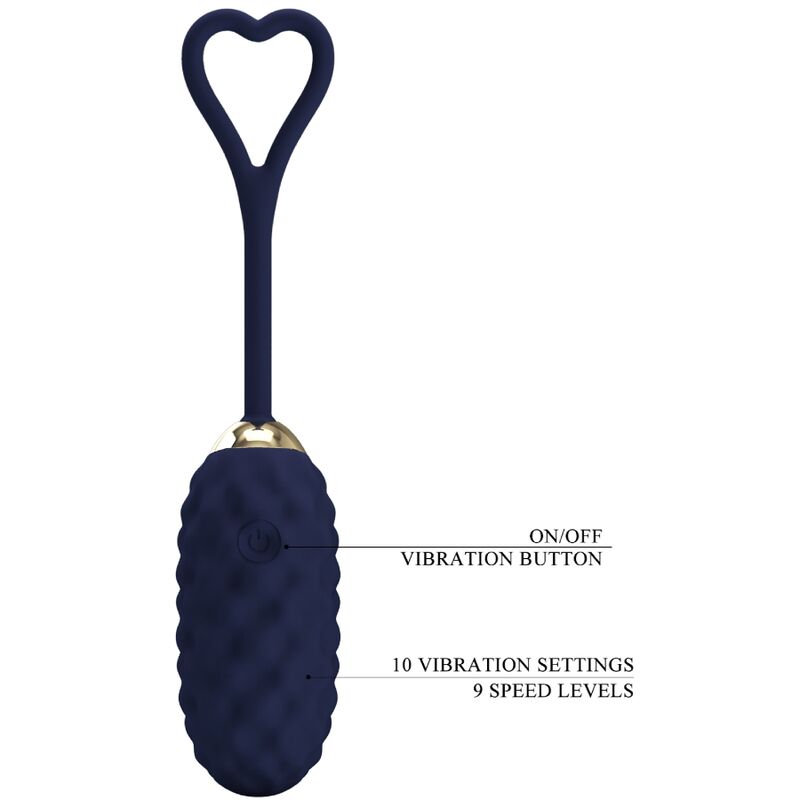 PRETTY LOVE - UOVO VIBRANTE CON TELECOMANDO BLU VIVIAN