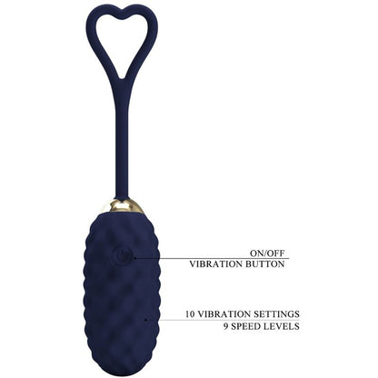 PRETTY LOVE - UOVO VIBRANTE CON TELECOMANDO BLU VIVIAN