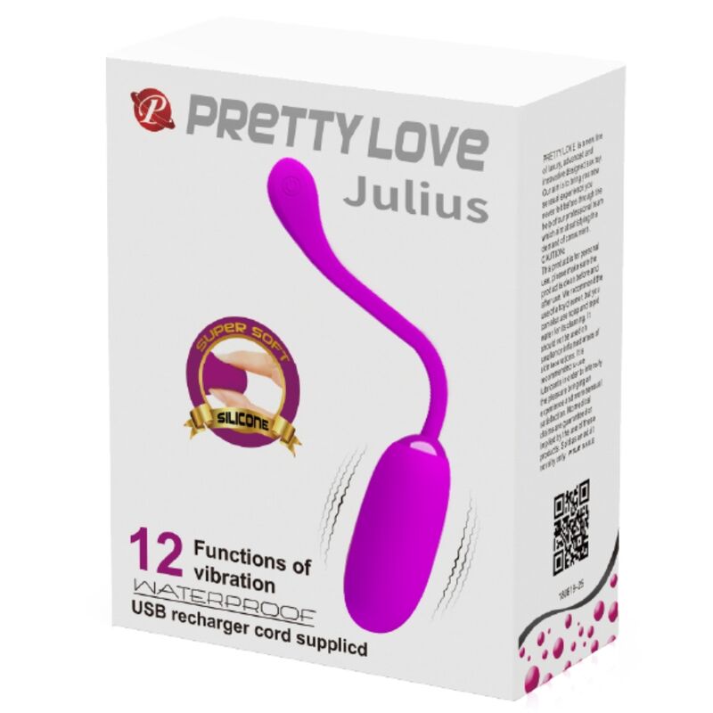 PRETTY LOVE - UOVO VIBRANTE JULIUS IMPERMEABILE-RICARICABILE VIOLA