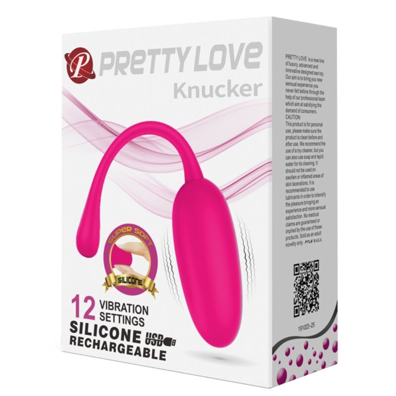 PRETTY LOVE - UOVO VIBRANTE RICARICABILE KNUCKER ROSA