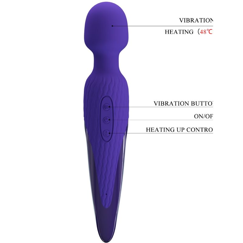 PRETTY LOVE - ANTONY YOUTH VIBRATORE WAND VIOLETTO EFFETTO CALORE