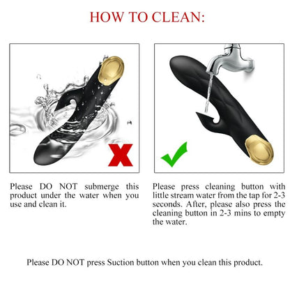 PRETTY LOVE - VIBRATORE DI LUSSO NERO RICARICABILE PLACCATO IN ORO