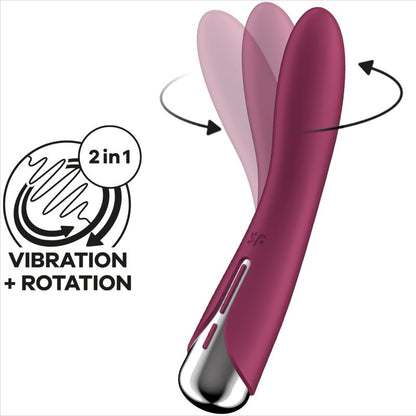 SATISFYER - SPINNING VIBE 1 VIBRATORE G-SPOT ROTATOR ROSSO