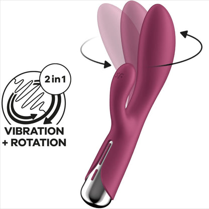 SATISFYER - SPINNING RABBIT 1 CLITORIDE E STIMOLAZIONE DEL PUNTO G ROSSO