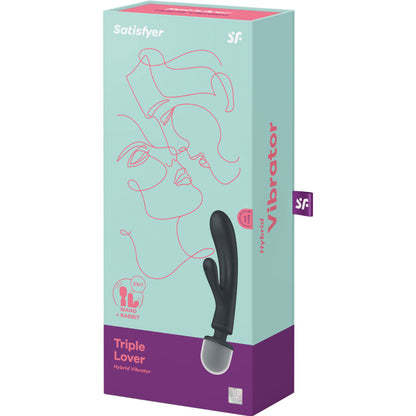 SATISFYER - MASSAGGIATORE VIBRATORE CONIGLIO TRIPLE LOVER ROSA