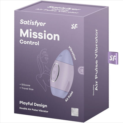 SATISFYER - MISSION CONTROL LILLA PICCOLO VIBRATORE A DOPPIO IMPULSO