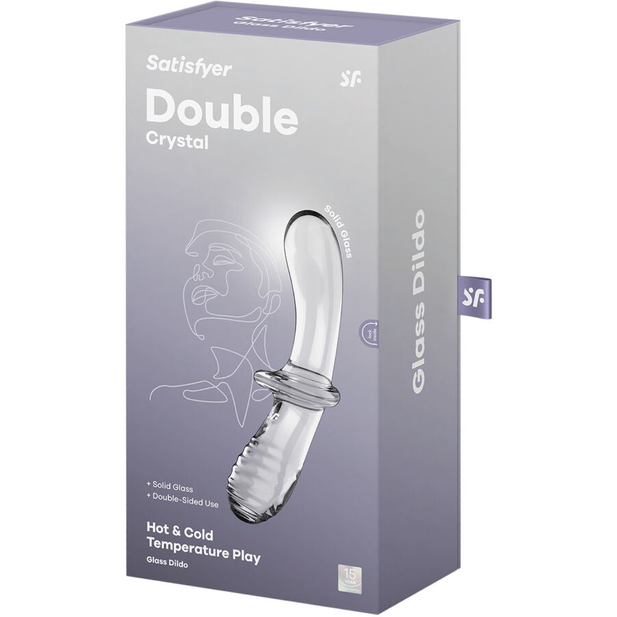 SATISFYER - DILDO DOPPIO CRISTALLO TRASPARENTE