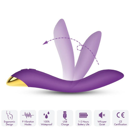 ARMONY - VIBRATORE FLAMINGO MULTIPOSIZIONE VIOLA