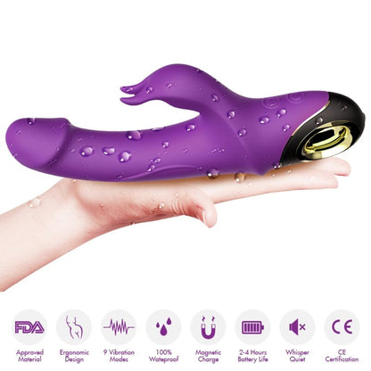 ARMONY - VIBRATORE DILDO METEROR RABBIT ROTATOR VIOLA