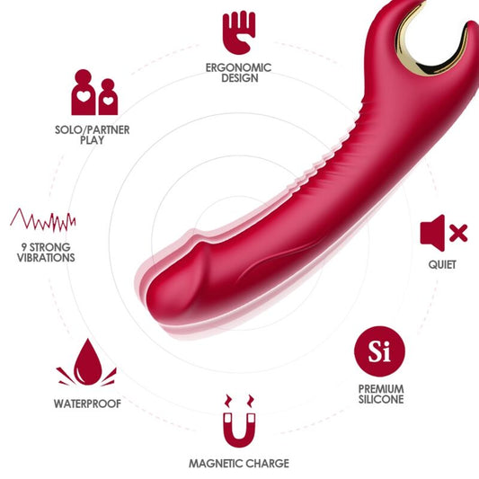 ARMONY - VIBRATORE E ROTATORE PRINCE DILDO ROSSO