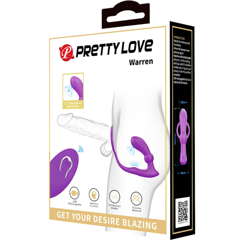 PRETTY LOVE - ANELLO ANALE E VIBRATORE WARREN VIOLA