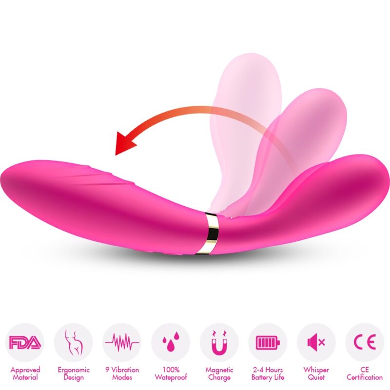 ARMONY - MASSAGGIATORE E VIBRATORE A Y-WAND DOPPIA TESTA FUCSIA