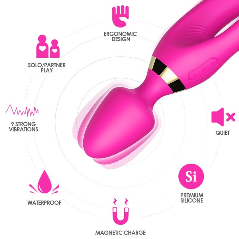 ARMONY - MASSAGGIATORE E VIBRATORE RABBIT FUCSIA