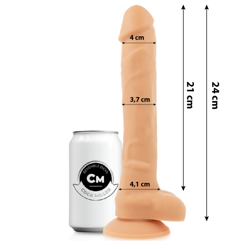 COCK MILLER - COCKSIL ARTICOLABILE DENSIT IN SILICONE 24 CM