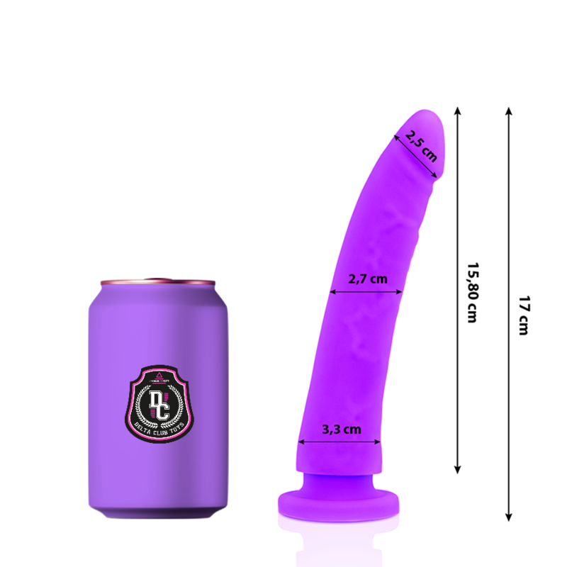 DILDO SILICONE MEDICO NATURALE 17 X 3 CM - DELTA CLUB