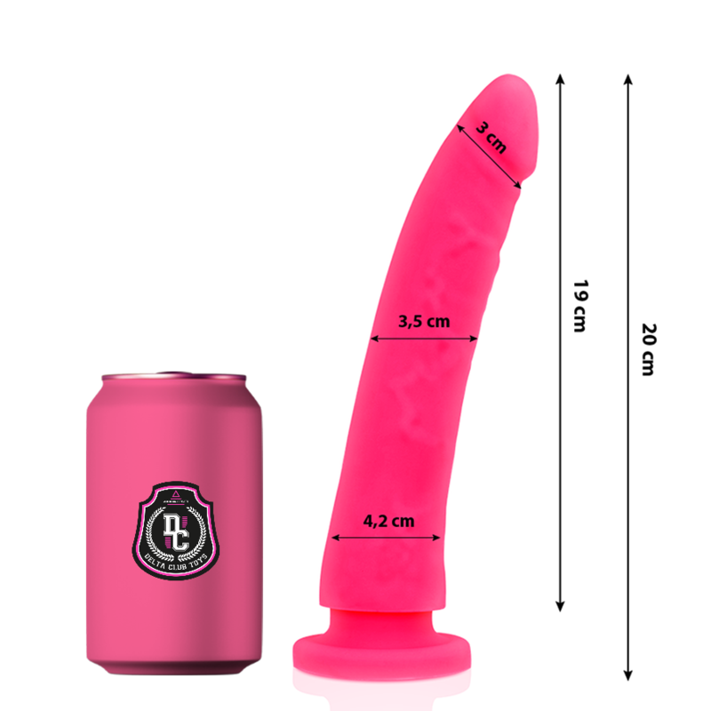 DILDO NATURALE IN SILICONE MEDICO 20 X 4 CM - DELTA CLUB