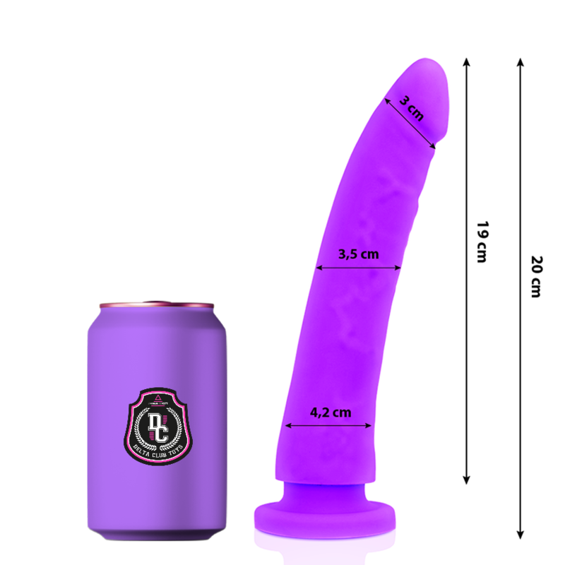 DILDO NATURALE IN SILICONE MEDICO 20 X 4 CM - DELTA CLUB