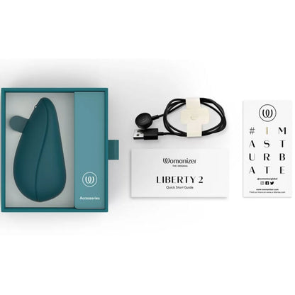 WOMANIZER - LIBERTY 2 STIMOLATORE CLITORIDE & VENTOSA VERDE CHIARO