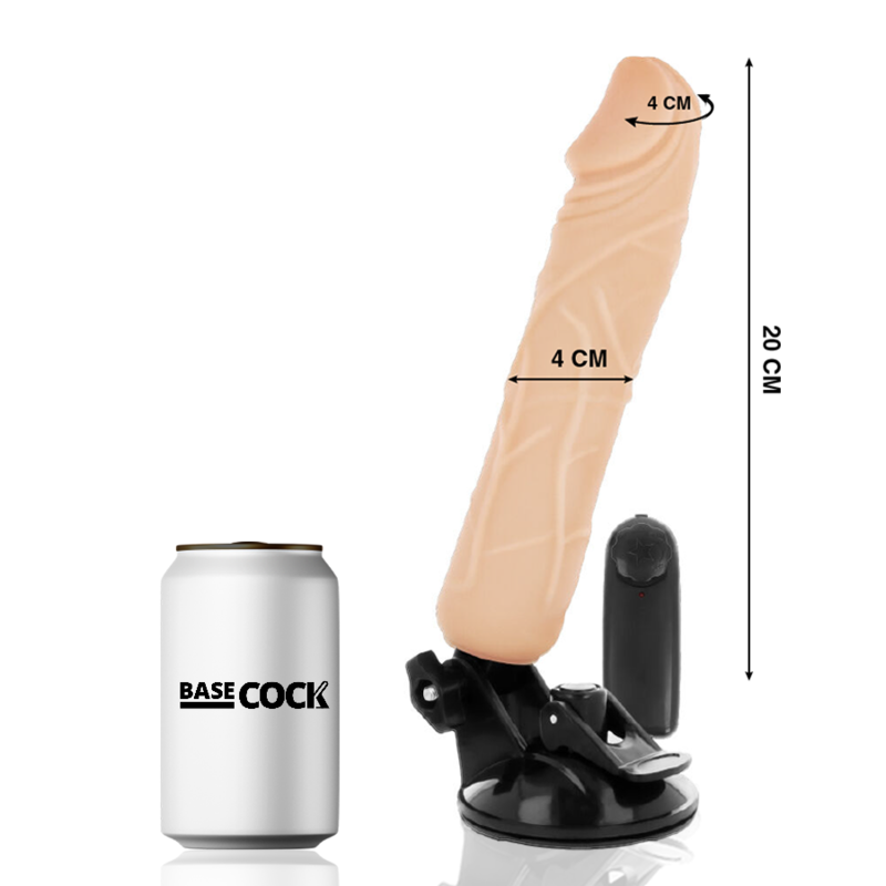 BASECOCK - VIBRATORE TELECOMANDO NATURALE REALISTICO 20 CM -O- 4 CM