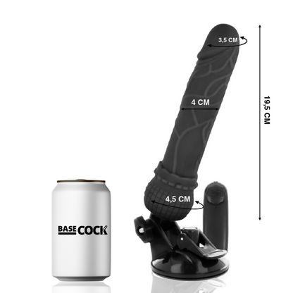 BASECOCK - VIBRATORE TELECOMANDO NATURALE REALISTICO 19.5 CM -O- 4 CM