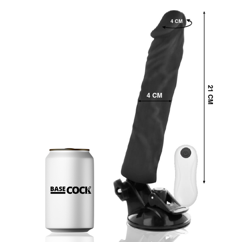 BASECOCK - VIBRATORE REALISTICO TELECOMANDO NATURALE 21 CM -O- 4 CM