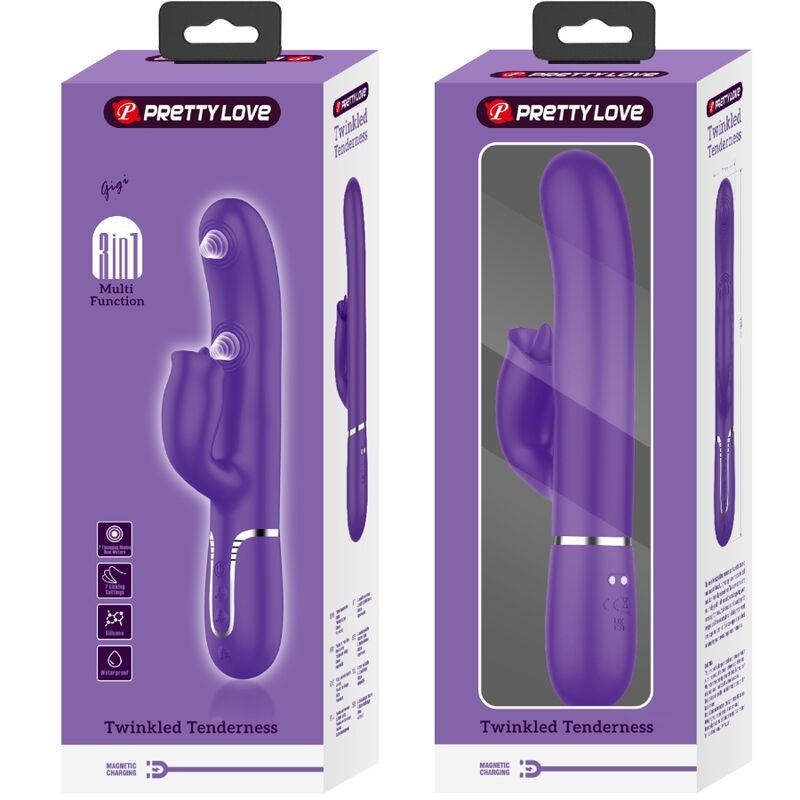 PRETTY LOVE - VIBRATORE CONIGLIO CON VIOLA DA LECCARE