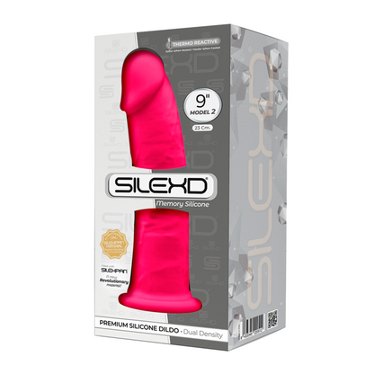 SILEXD - MODELLO 2 PENE REALISTICO PREMIUM SILEXPAN SILICONE FUCSIA 23 CM