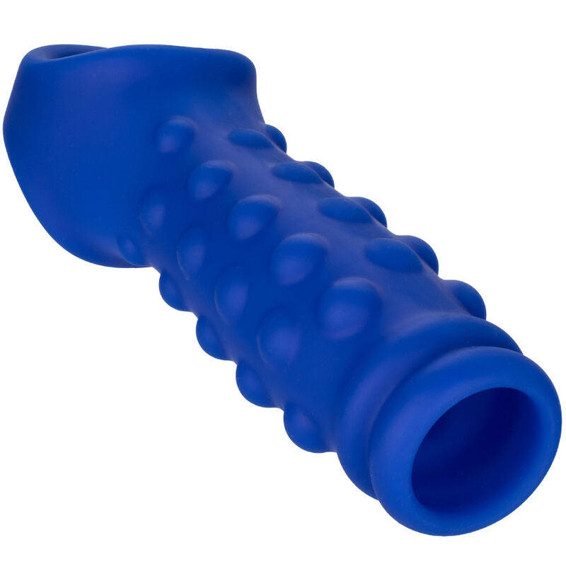 CALEXOTICS - ADMIRAL COPERTURA PER PENE CON PERLINE IN SILICONE LIQUIDO BLU