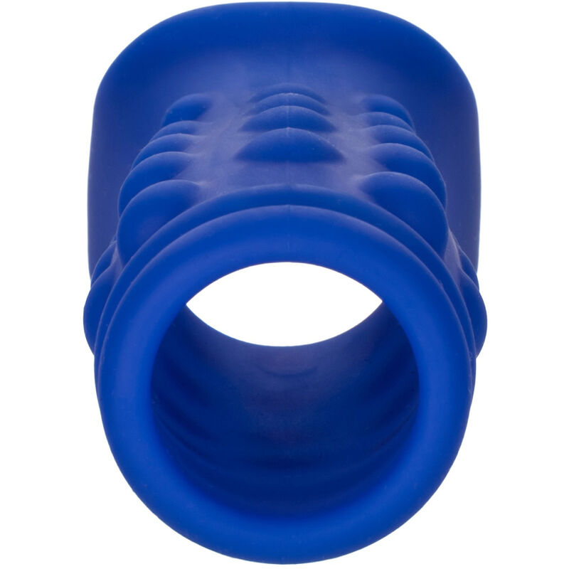 CALEXOTICS - ADMIRAL COPERTURA PER PENE CON PERLINE IN SILICONE LIQUIDO BLU