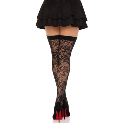 LEG AVENUE - ROSE SELVATICHE NET STOCK NERO