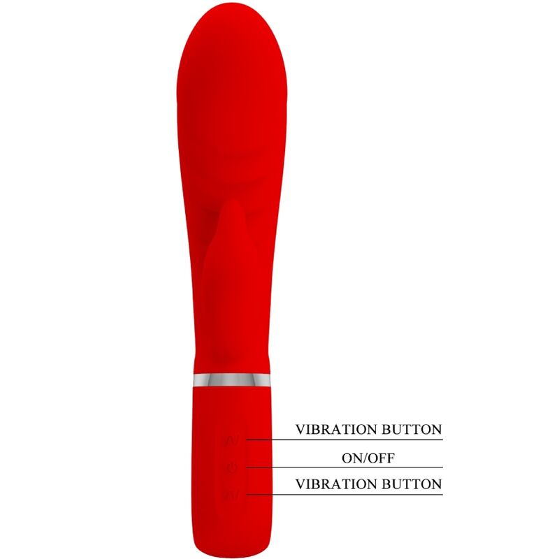 PRETTY LOVE - VIBRATORE MULTIFUNZIONE G-SPOT PRESCOTT ROSSO