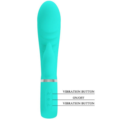 PRETTY LOVE - VIBRATORE MULTIFUNZIONE G-SPOT PRESCOTT VERDE ACQUA