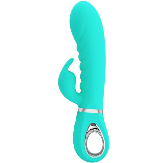 PRETTY LOVE - VIBRATORE MULTIFUNZIONE G-SPOT PRESCOTT VERDE ACQUA