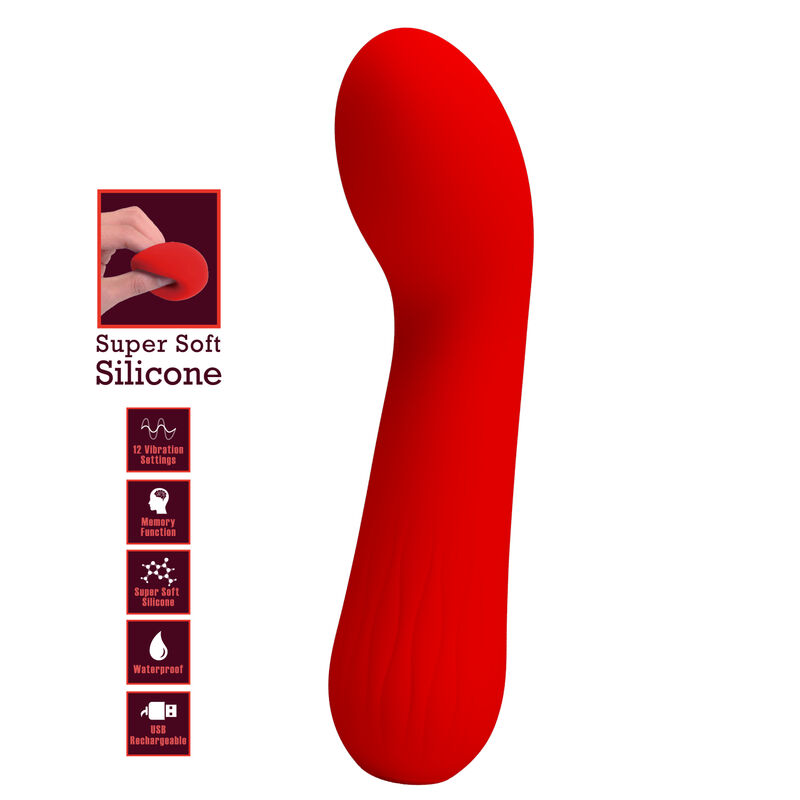 PRETTY LOVE - VIBRATORE RICARICABILE FAUN ROSSO