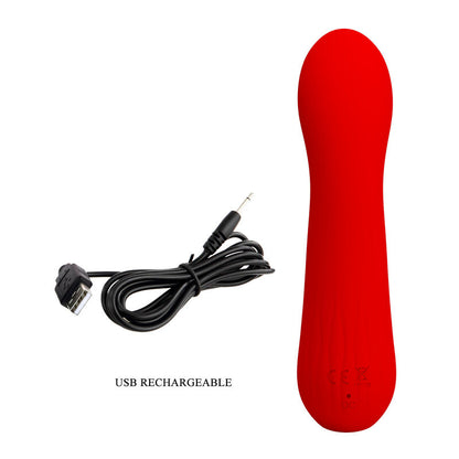 PRETTY LOVE - VIBRATORE RICARICABILE FAUN ROSSO