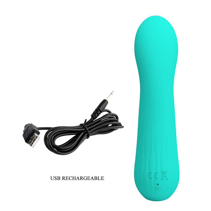 PRETTY LOVE - VIBRATORE RICARICABILE FAUN VERDE ACQUA